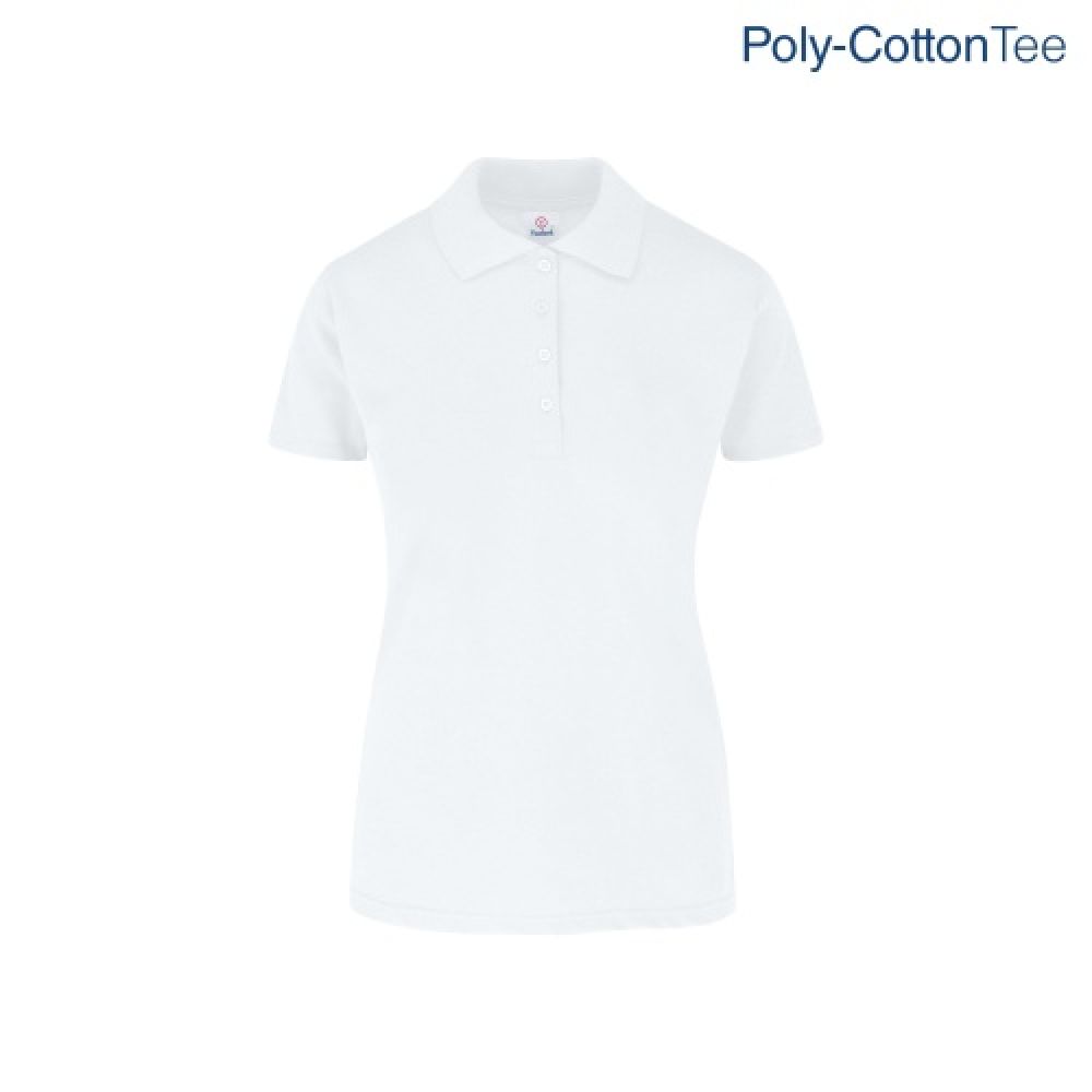 Playera Tipo Polo Piqué con silueta para Dama BLANCA imagen